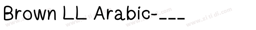 Brown LL Arabic字体转换